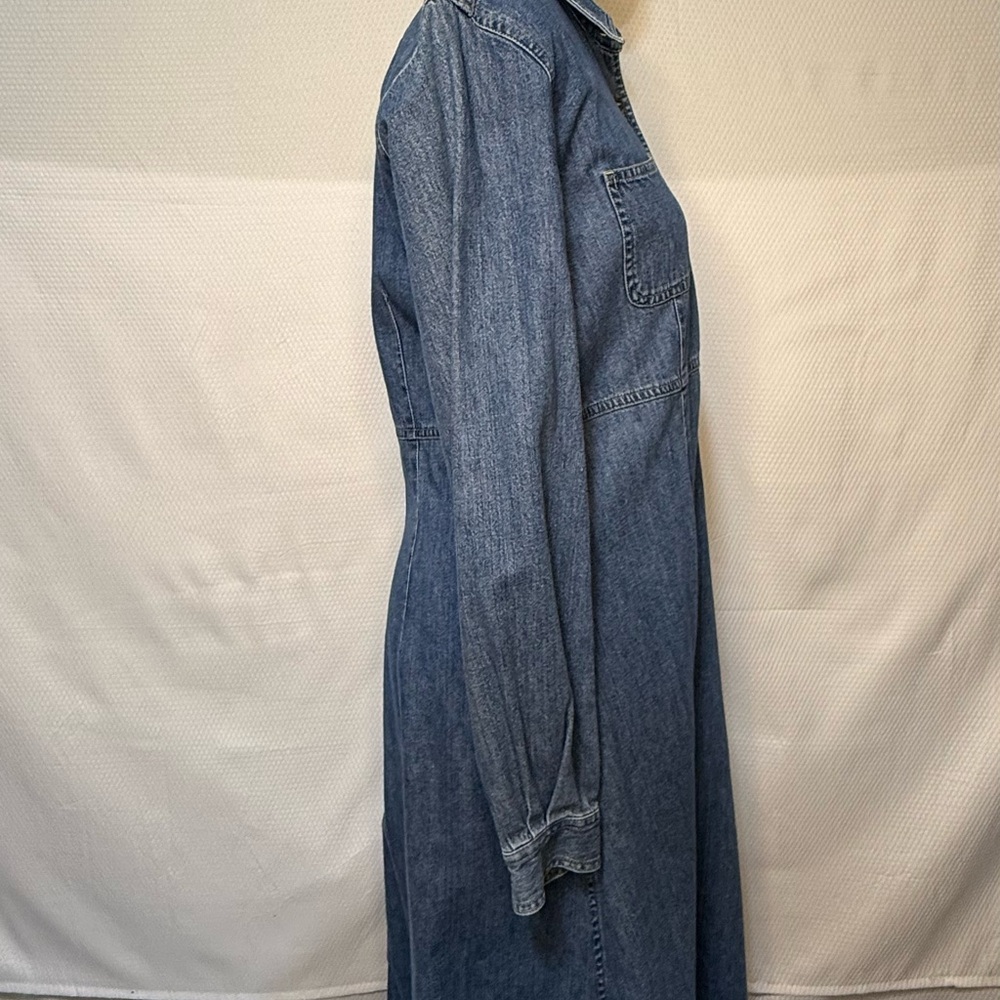 VINTAGE LIZ CLAIBORNE DENIM DRESS - Picture 7 of 9